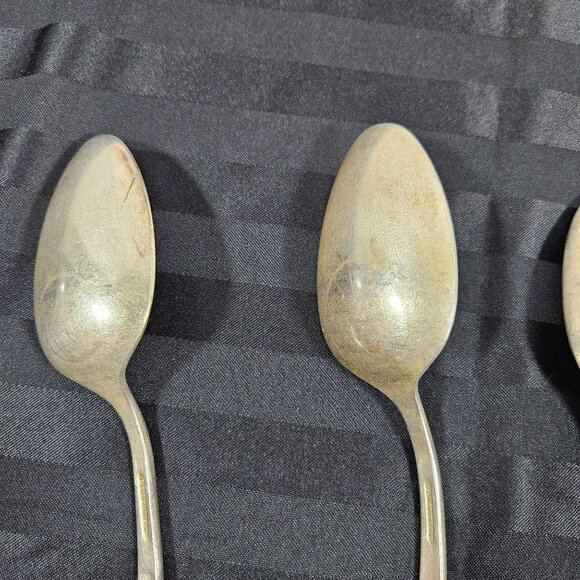 Vintage Oneida Community Plate‎ Serving Spoons Coronation Pattern Set of 4 - Picture 8 of 11